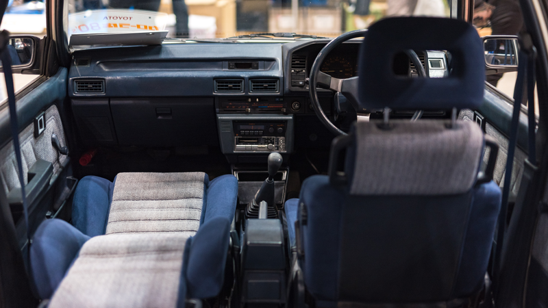 Simplistic interior of a Corolla